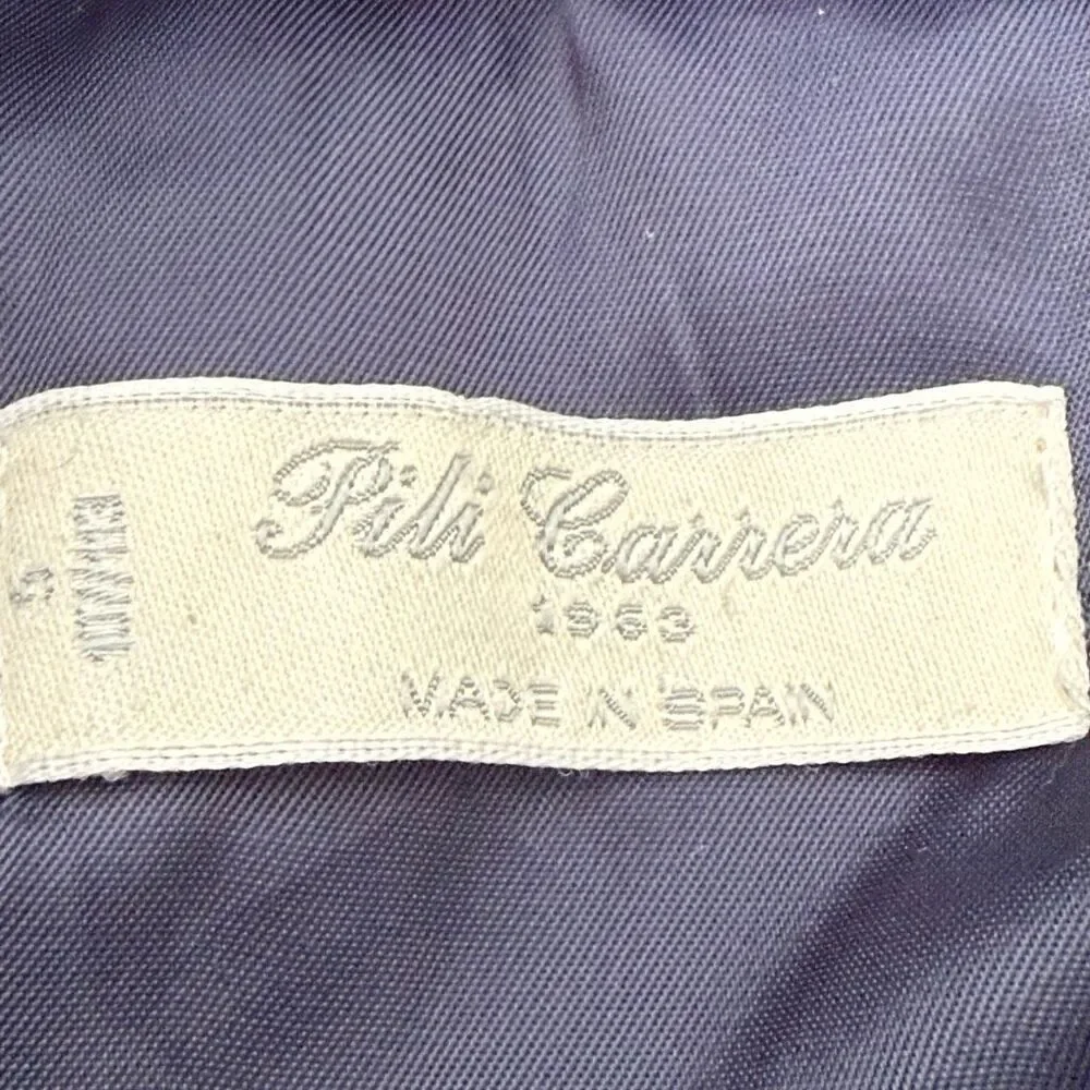 Pili Carrera Wool Jacket with Hood Faux Fur Boys Size 5 in Blue